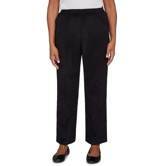 Alfred Dunner Womens Classic Corduroy Elastic Waist Short Length Pant