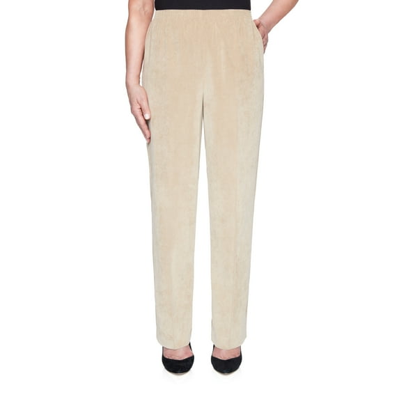 Alfred Dunner Womens Classic Corduroy Pull-On Average Length Pant
