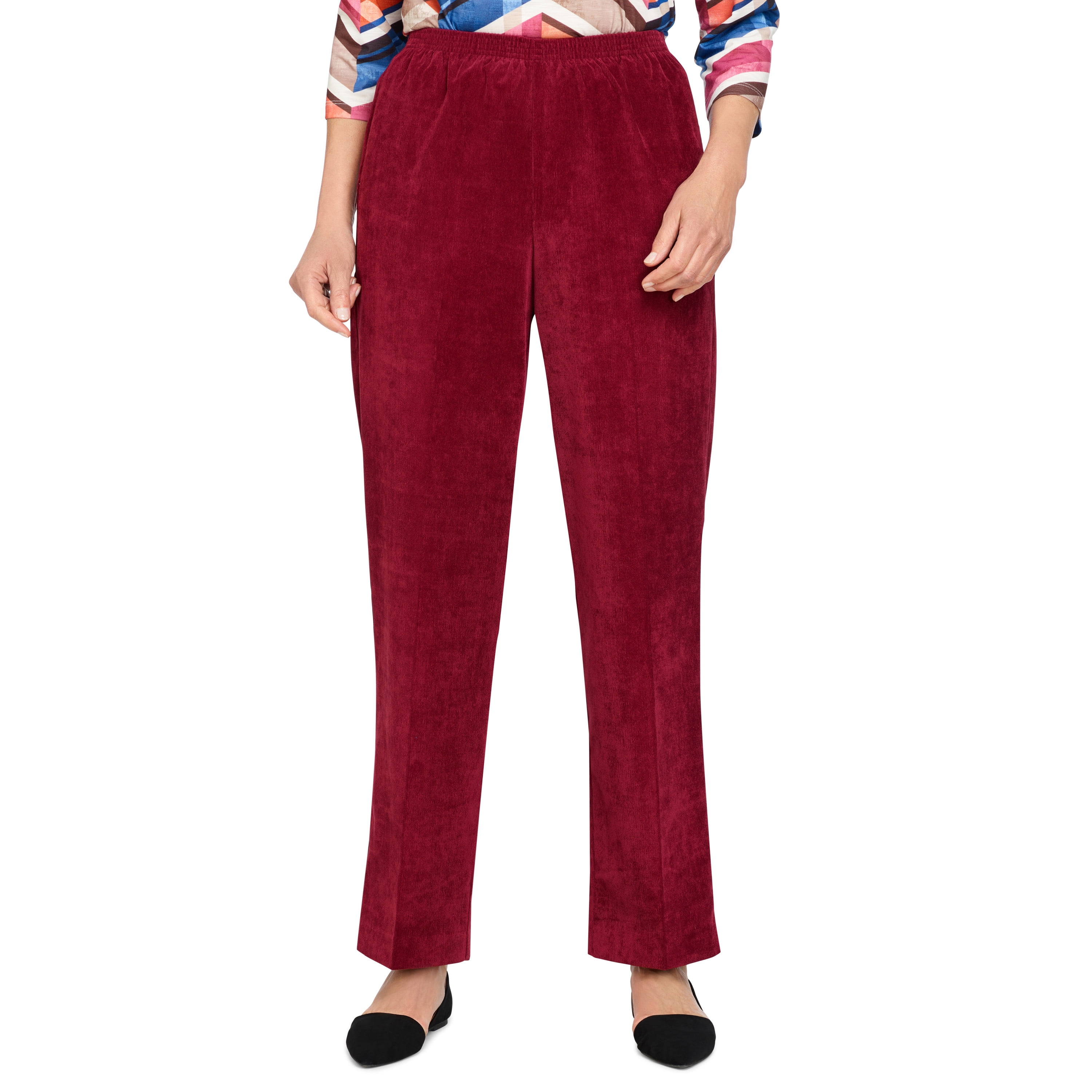Alfred Dunner Womens Classic Corduroy Pull On Short Length Pant Walmart