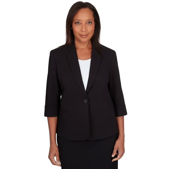 Alfred Dunner Womens Classic Fit Jacket