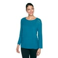 thumbnail image 1 of Alfred Dunner Womens Classic Mixed Stitch Patchworktextured Sweater With Jewel Neckline, 1 of 2