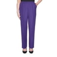 thumbnail image 1 of Alfred Dunner Womens Classic Signature Fit Textured Trousers With All-Around Elastic Waistband, 1 of 2