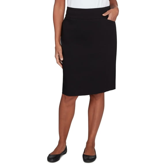 Alfred Dunner Womens Classic Stretch Waist Skirt