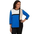 thumbnail image 1 of Alfred Dunner Womens Colorblock Long Sleeve Sweater, 1 of 4