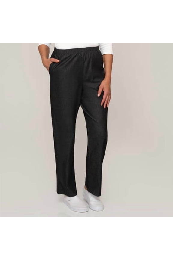 Women's Black Denim Comfort Waistband Pant