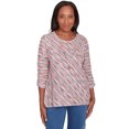thumbnail image 1 of Alfred Dunner Womens Diagonal Space Dye Top With Necklace, 1 of 4