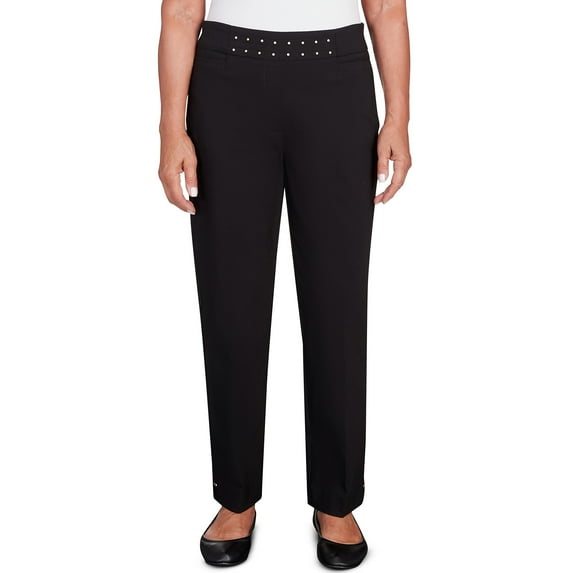 Alfred Dunner Womens Embellished Waist Short Length Pant