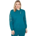 thumbnail image 1 of Alfred Dunner Womens Embroidered Sleeve Button Detail Top, 1 of 4