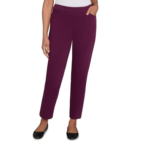 Alfred Dunner Womens Fitted Twill Short Length Pant