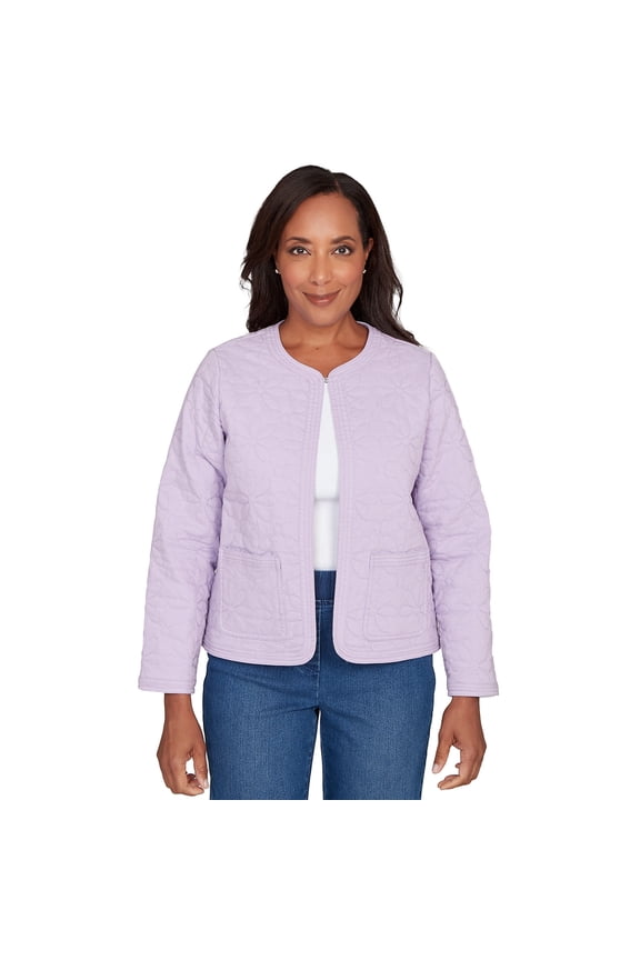 Womens Floral Quilted Patchwork Jacket