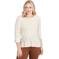 thumbnail image 1 of Alfred Dunner Womens Heat Set Embellished Solid Top, 1 of 4