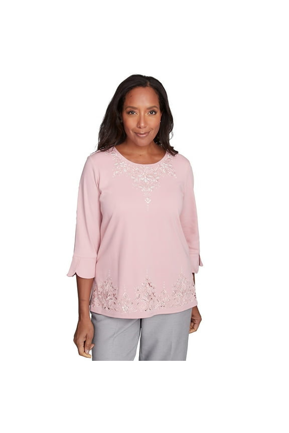 Womens Lace Cutout Split Sleeve Top