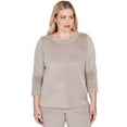 thumbnail image 1 of Alfred Dunner Womens Luxe Shoulder Button Top, 1 of 4