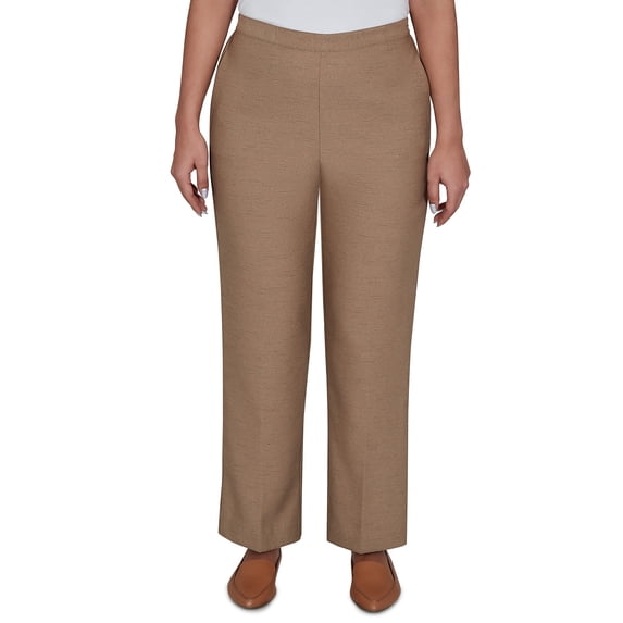 Alfred Dunner Womens Neutral Woven Pant