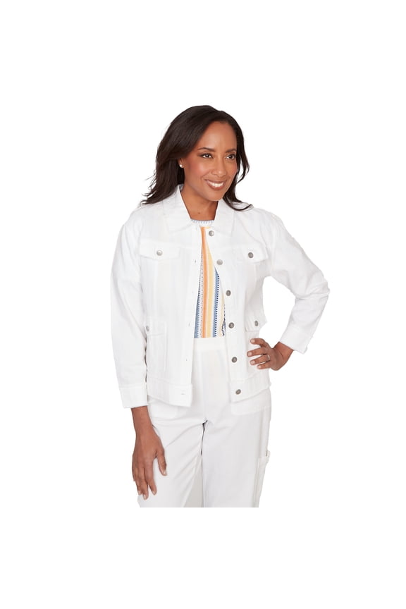 Womens Patch Pocket Collared Jacket