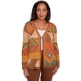 thumbnail image 1 of Alfred Dunner Womens Patchwork Long Sleeve Cardigan, 1 of 4
