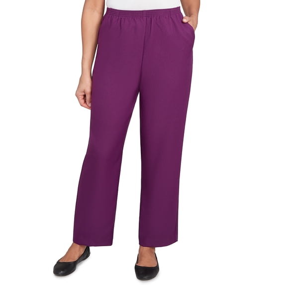 Alfred Dunner Womens Petite Poly Accord Short Length Pant