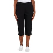 Alfred Dunner Womens Petite Allure Stretch Clamdigger Pant