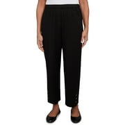 ALFRED DUNNER Womens Petite Button Cuffed All Around Elastic Ankle Pant
