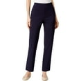 thumbnail image 1 of Alfred Dunner Womens Petite Classic Allure Fit Proportioned Pant With Elastic Comfort Waistband, 1 of 6