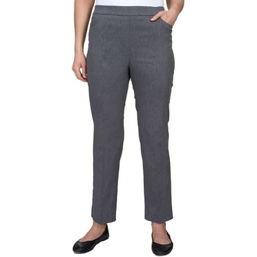 Alfred Dunner Womens Petite Classic Allure Fit Proportioned Pant With Elastic Comfort Waistband