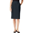 thumbnail image 1 of Alfred Dunner Womens Petites Knee Length Back Slit Pencil Skirt, 1 of 6