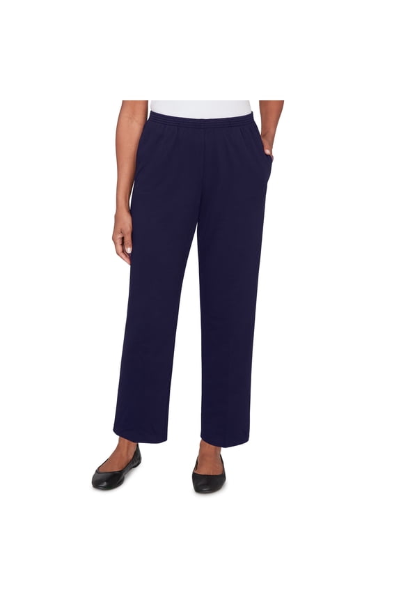 Womens Petite  Classic French Terry Short Length Pant