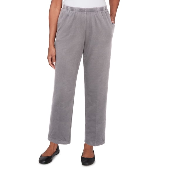 Alfred Dunner Womens Petite  Classic French Terry Short Length Pant