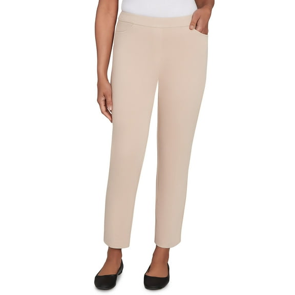 Alfred Dunner Womens Petite Fitted Twill Short Length Pant
