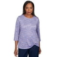 thumbnail image 1 of Alfred Dunner Womens Petite Iridescent Space Dye Side Grommet Top, 1 of 6
