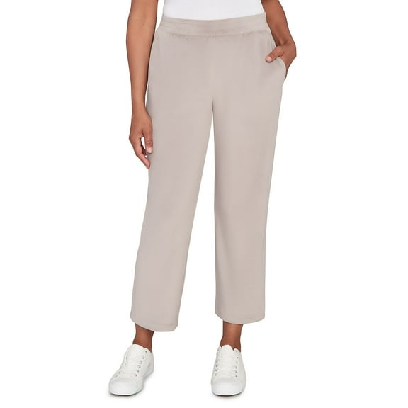 Alfred Dunner Womens Petite Luxe Double Knit Short Length Pant