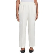ALFRED DUNNER Womens Petite Poly Accord Short Length Pant