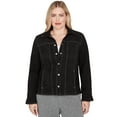 thumbnail image 1 of Alfred Dunner Womens Petite Print Lining Faux Suede Jacket, 1 of 4