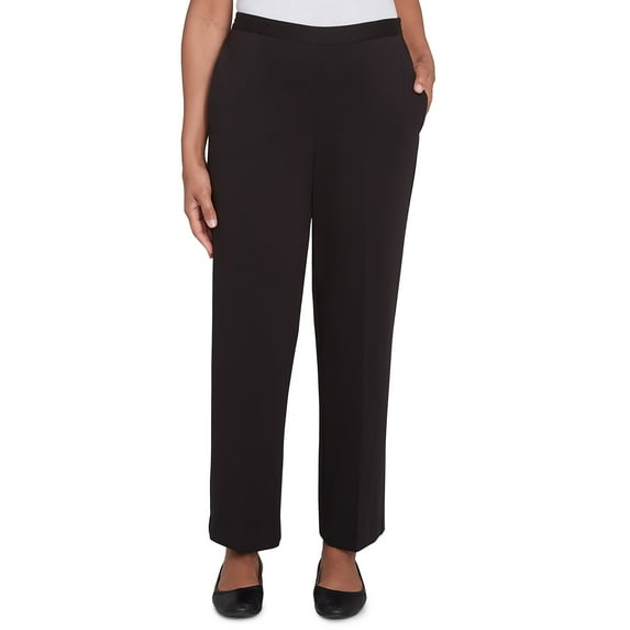 Alfred Dunner Womens Petite Pull On Ponte Medium Length Pant