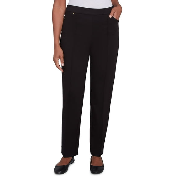 Alfred Dunner Womens Petite Romance Short Length Ponte Pant