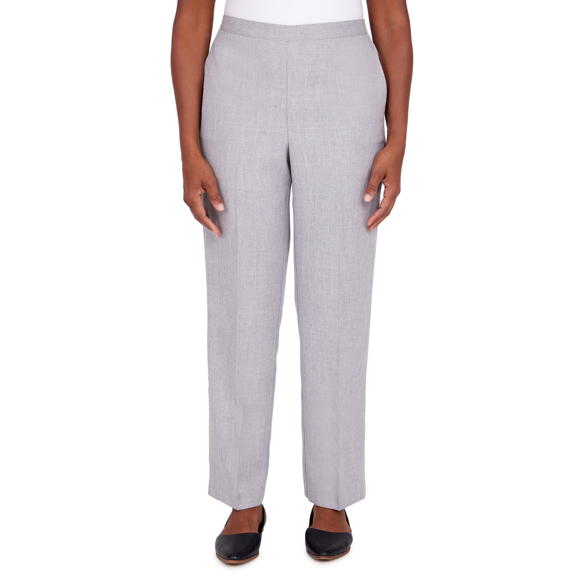 alfred dunner petite flat front pants