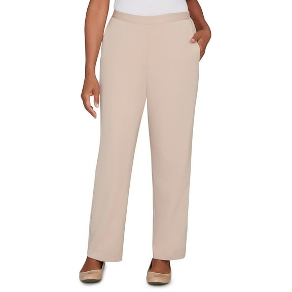 Alfred Dunner Womens Petite Side Seam Pocket Short Length Twill Pant
