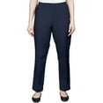 thumbnail image 1 of Alfred Dunner Womens Petite Soft Twill Mid-Rise Regular Fit Straight Leg Casual Pant, 1 of 6