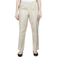 thumbnail image 1 of Alfred Dunner Womens Petite Soft Twill Mid-Rise Regular Fit Straight Leg Casual Pant, 1 of 6