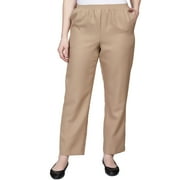 Alfred Dunner Womens Petite Solid Medium Pant