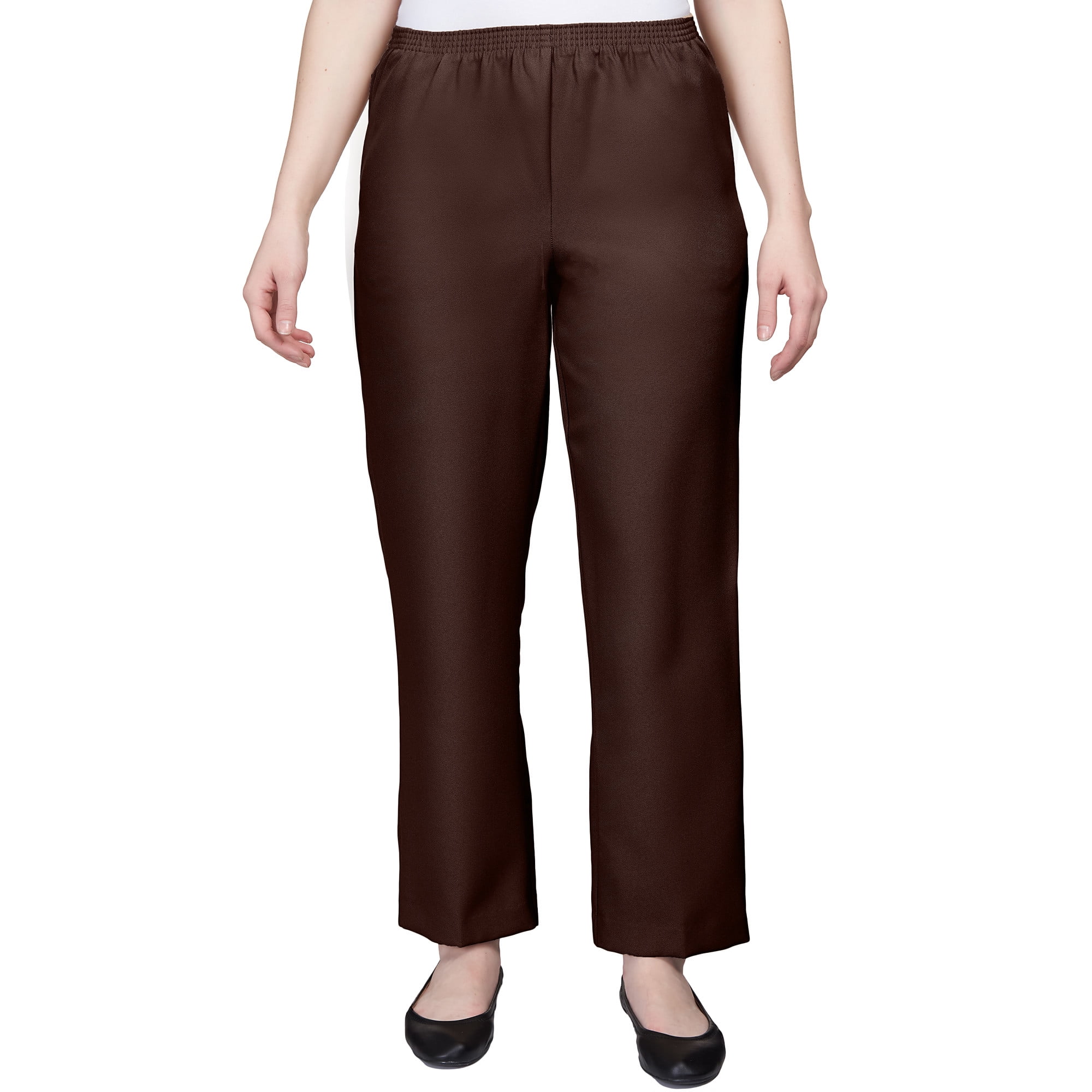 Alfred Dunner Womens Petite Solid Medium Pant