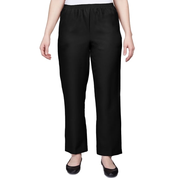 Alfred Dunner Womens Petite Solid Short Length Pant