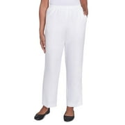 Alfred Dunner Womens Petite Elastic Waist Short Length Pant
