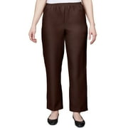 Alfred Dunner Womens Petite Solid Short Length Pant
