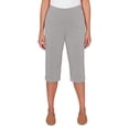 thumbnail image 1 of Alfred Dunner Womens Petite Stretch Stripe Clamdigger Capri Pant, 1 of 4