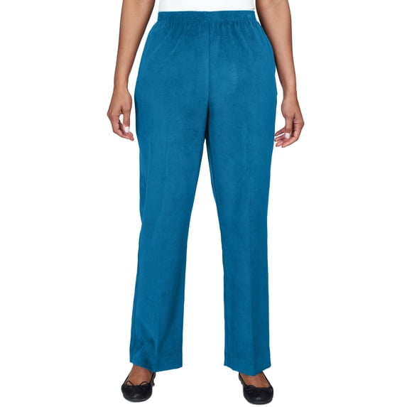 Alfred Dunner Womens Petite Stretch Waist Corduroy Short Length Pant