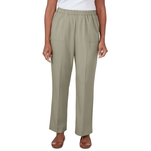 Alfred Dunner Womens Petite Sunset Twill Average Length Pant