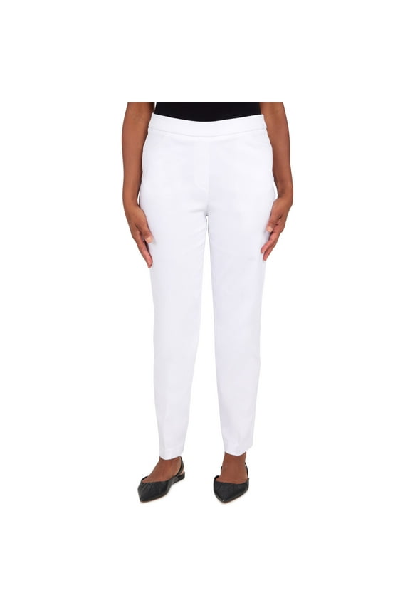 Womens Petite  Super Stretch Mid- Rise Average Length Pant