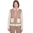 thumbnail image 1 of Alfred Dunner Womens Petite Sweater Trim Quilted Jacket, 1 of 4