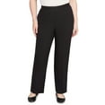thumbnail image 1 of Alfred Dunner Womens Petite Textured Pull On Elastic Short Length Pant, 1 of 4
